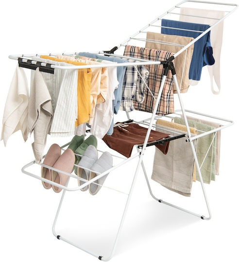 Costway Folding Floor Clothes Drying Rack 154x55.5cm