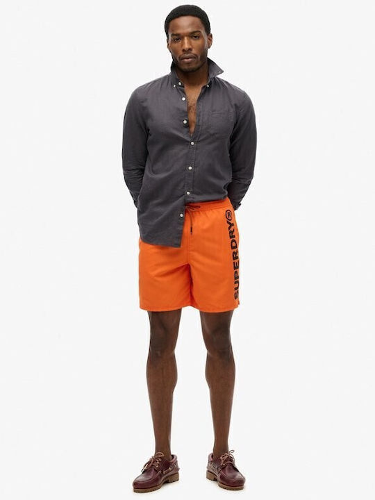 Men's Swimwear Shorts Orange with Patterns