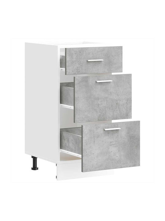 Lyon Bodenstehende Küchenschublade Gray 40x46x81.5cm