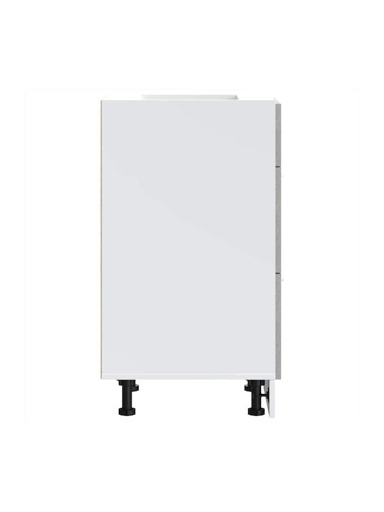 Lyon Bodenstehende Küchenschublade Gray 40x46x81.5cm