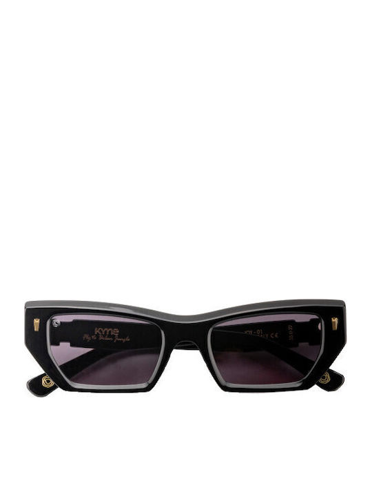 Kyme Sunglasses Μαύρα with Acetate Frame & Black Lens