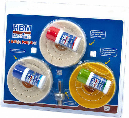 Set de 7 piese pentru lustruire și curățare Hbm