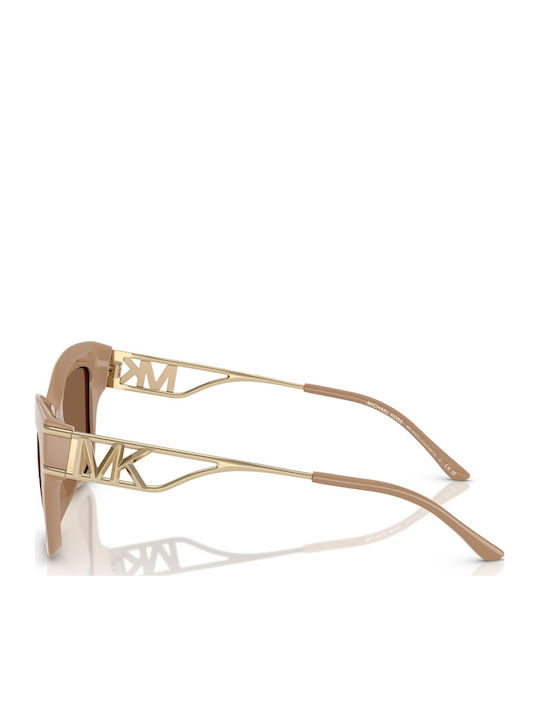 Michael Kors Cantabria Women's Sunglasses with Beige Frame and Brown Lens