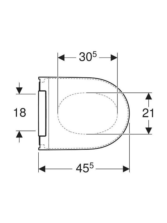 Geberit Capac WC Plastic Alb