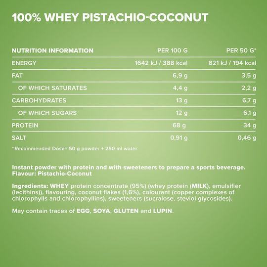 IronMaxx Πρωτεΐνη Ορού Γάλακτος με Γεύση Pistachio Coconut 900gr