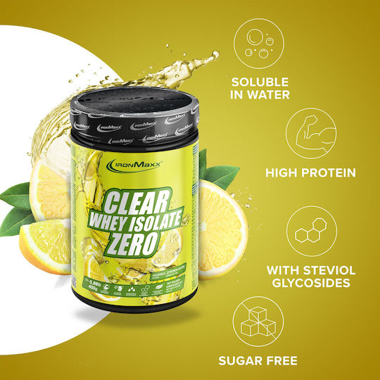 IronMaxx Clear Whey Isolate ZERO Protein Whey Lactose Free with Flavor Lemon Ice Tea 400gr
