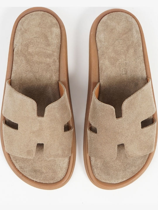 Women's Flat Sandals Flatforms in Brown Color