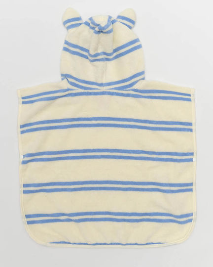 Παιδική Πετσέτα Θαλάσσης Κουκούλα Sunnylife Character Sid Seagull Blue Stripe Blue 9339296069721