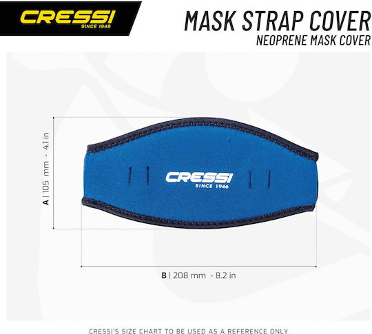 Cressi Maskenbandabdeckung Simply Neo Dunkelblau Weiß