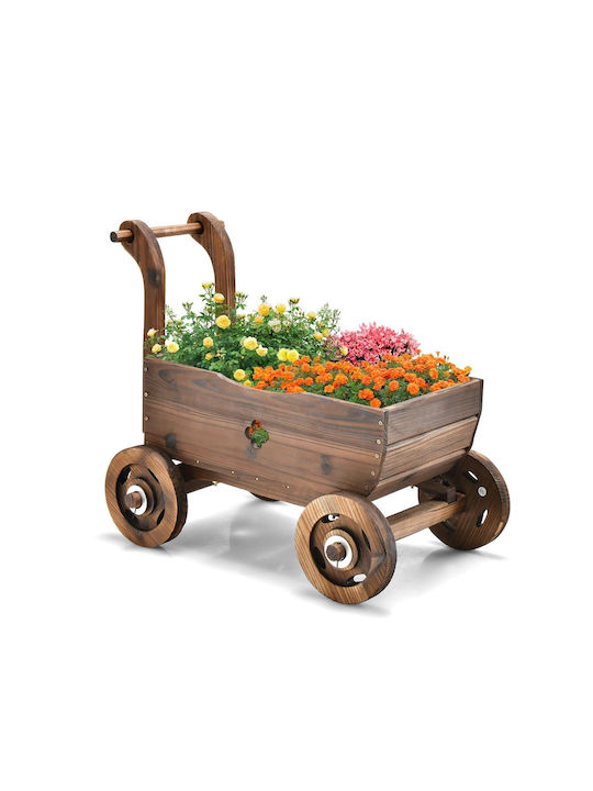 Costway Blumenkasten Hölzernes Brown 27cm.