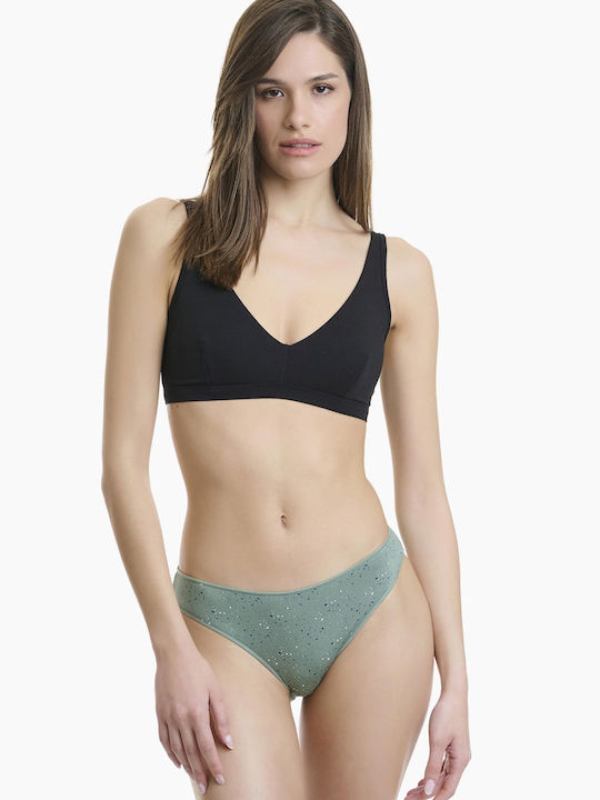 Bamboo Women's Slip 2Pack Petrol, Green