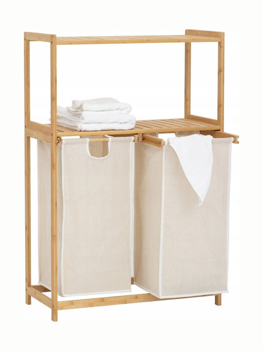 5Five 204939 Καλάθι Απλύτων Bamboo 72x33x109cm Μπεζ