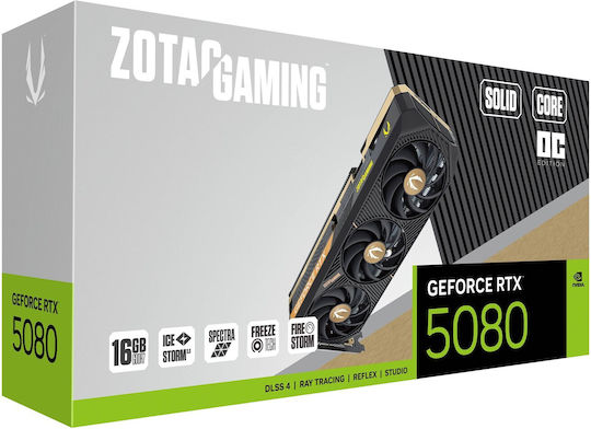 Zotac GeForce RTX 5080 16GB GDDR7 Solid Core OC Κάρτα Γραφικών