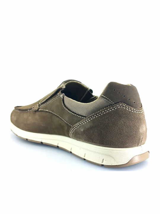 Men's Leather Moccasins Beige