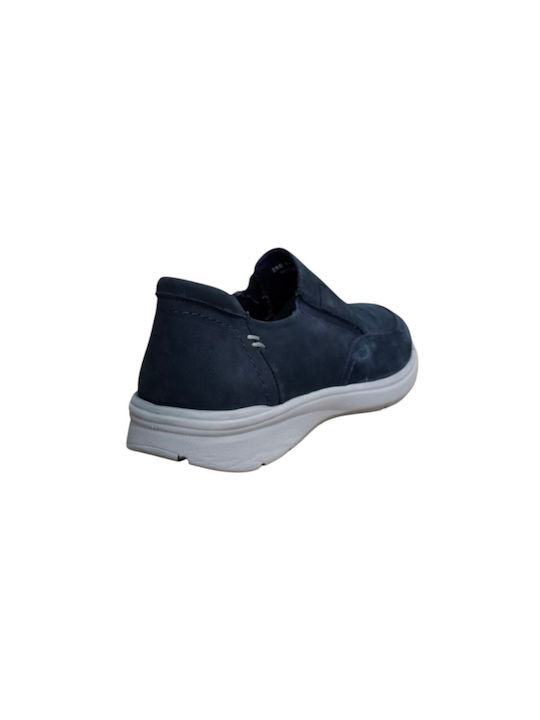 Men's Leather Moccasins Blue