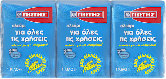 Giotis Брашно Пшеница за всички видове използване (3x 1кг ) 3кг