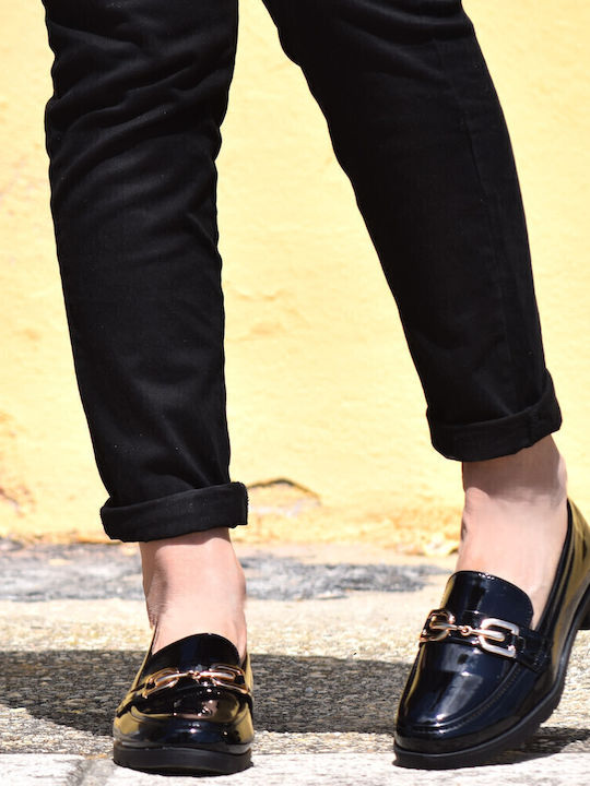 Λουστρίνι Γυναικεία Loafers σε Μαύρο Χρώμα