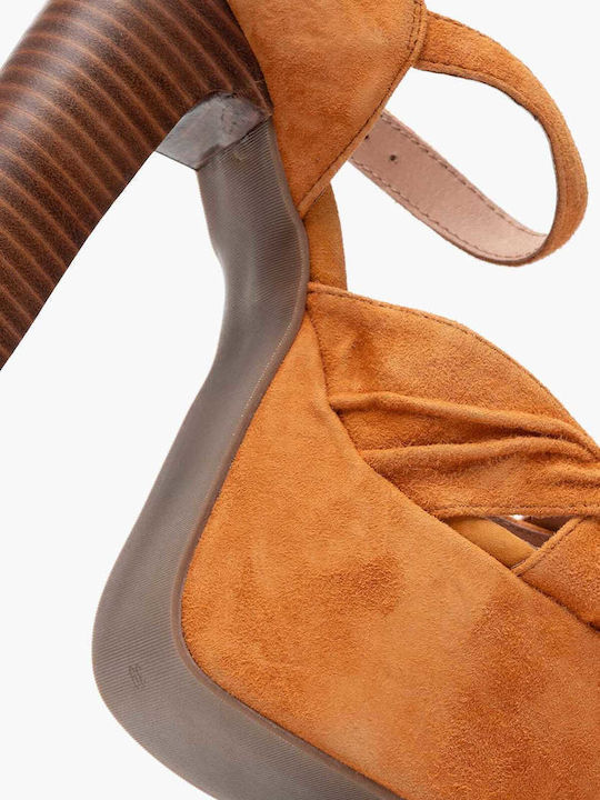 Fabric Sandals Tabac Brown