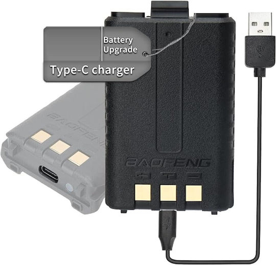 Original Baofeng Rechargeable Battery Direct Charging Type-C for Radios UV-5R UV-5RA UV-5RE 1800mAh TC-234