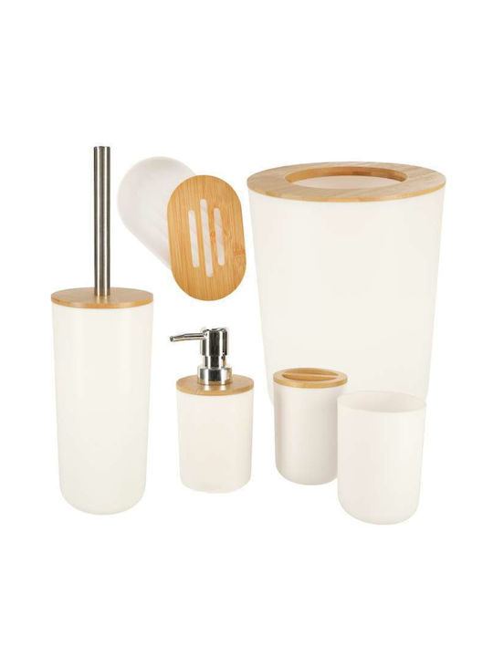 Badezimmer-Accessoire-Set Kunststoff Weiß