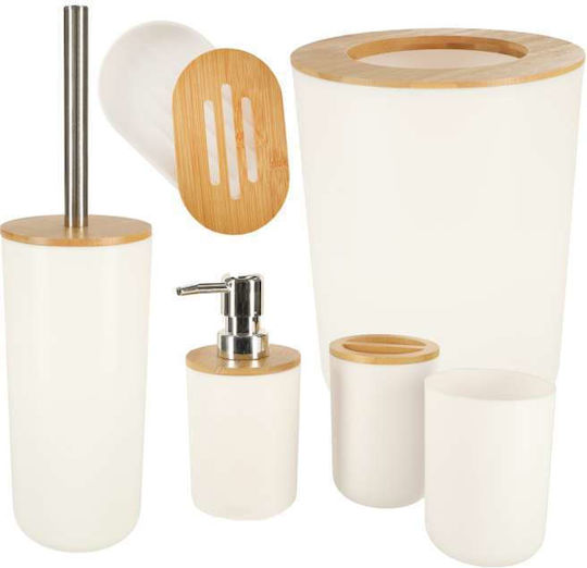 Set Accesorii Baie Plastic Alb