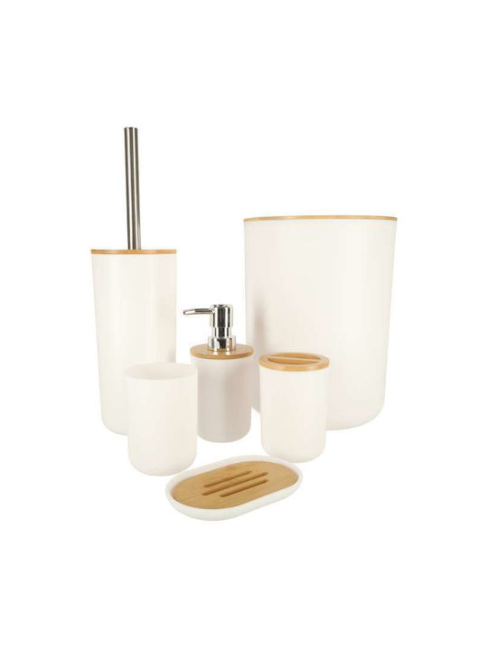 Badezimmer-Accessoire-Set Kunststoff Weiß