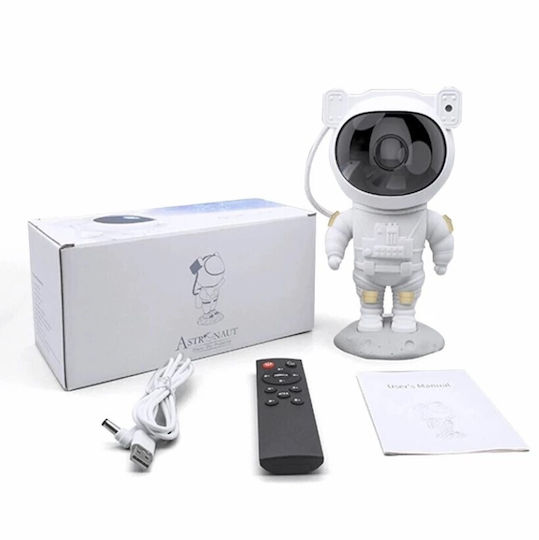 Kids Projector Lamp Astronaut with Stars Projection with Colour Changing White 12x11.3x22.8cm