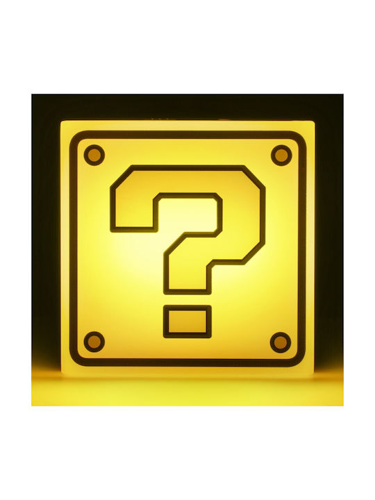 Paladone Παιδικό Διακοσμητικό Φωτιστικό Super Mario Question Κίτρινο 16εκ.
