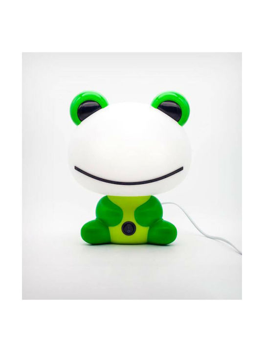 Aca Kids Decorative Lamp Frog Green 20x17x25εκ.