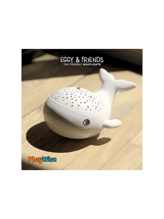 Mega Light Παιδικό Διακοσμητικό Φωτιστικό Willy Whale Λευκό 14.3x17x8.9εκ.