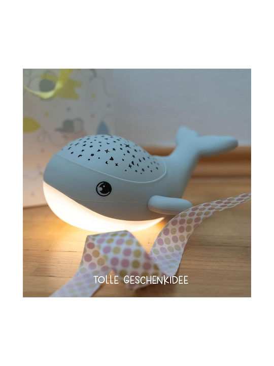 Mega Light Παιδικό Διακοσμητικό Φωτιστικό Willy Whale Λευκό 14.3x17x8.9εκ.