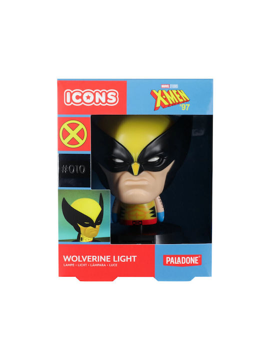 Paladone Παιδικό Φωτιστικό Γραφείου Marvel X-men 97 - Wolverine Mask Κίτρινο 22x12x12εκ.