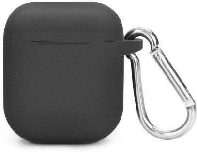 Case Case Silicone with Hook in Black color for Apple AirPods 1 / AirPods 2