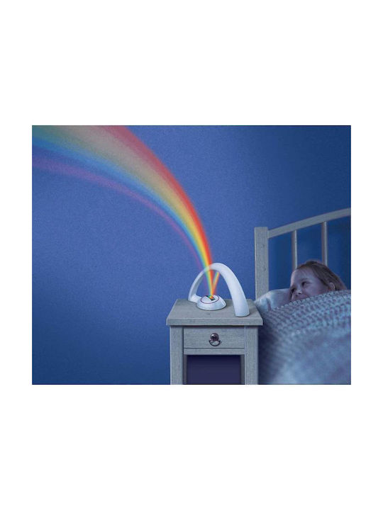 Uncle Milton Lampă de proiecție pentru copii Rainbow in my Room cu Proiecție de Desene Alb