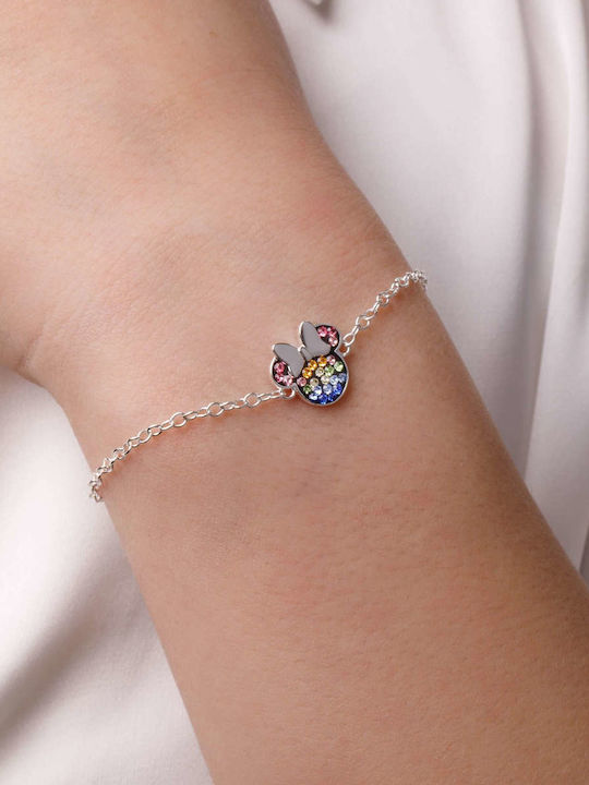 Disney Minnie Women's Bracelet made of Silver with Zircon