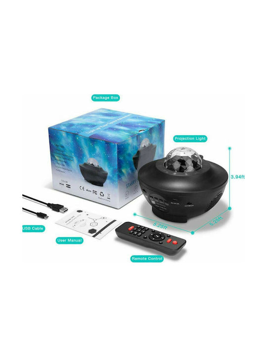 Led Rotating Kids Projector Lamp Black