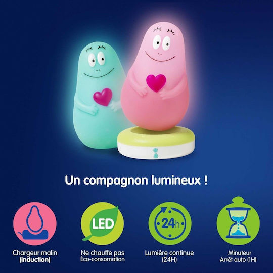 Pabobo Kinder Tischlampe Lumilove Barbapapa Rosa
