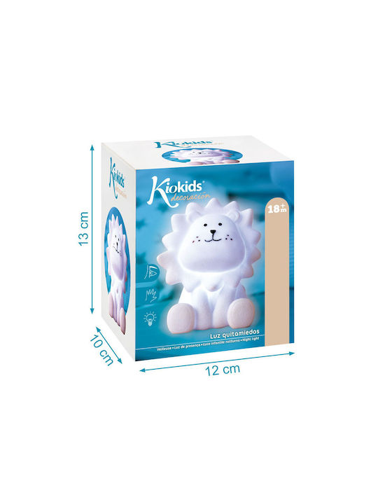 Kiokids Led Kids Decorative Lamp Lion with Color Changes White 16x8x11εκ.