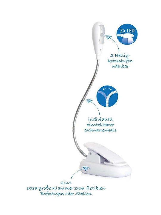 Reer LED Kinder Tischlampe Schreibtischlampe Weiß