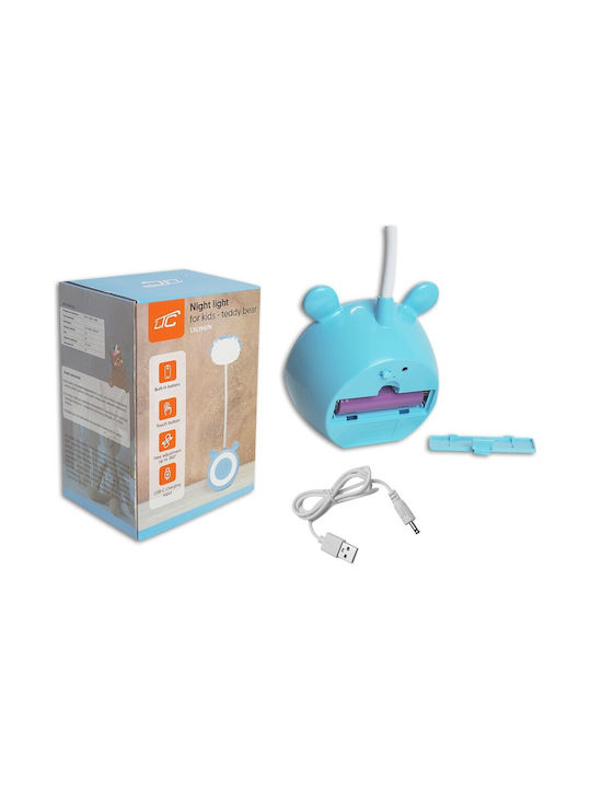 Led Παιδικό Φωτιστικό Γραφείου Teddy Bear Μπλε