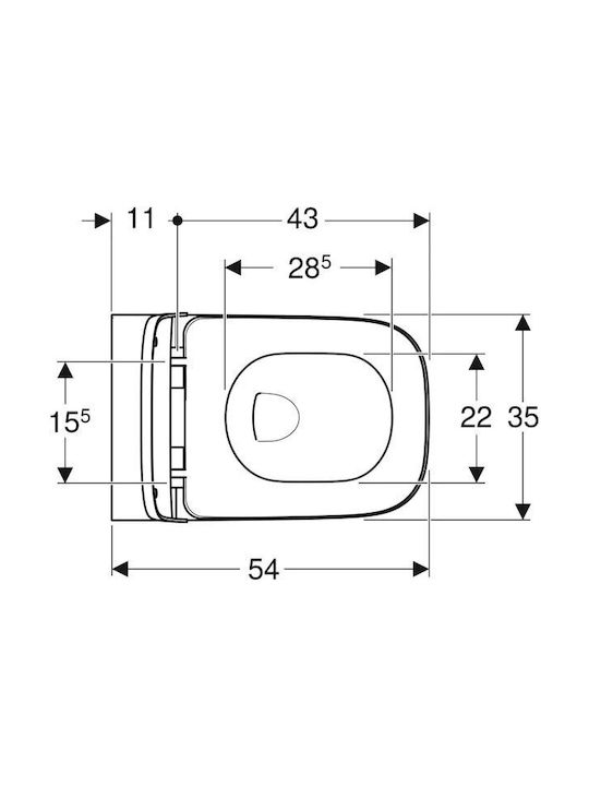 Geberit Smyle Square Λεκάνη Κρεμαστή με Κάλυμμα Soft Close Λευκή Geberit Smyle Square Λεκάνη Κρεμαστή με Κάλυμμα Soft Close Λευκή