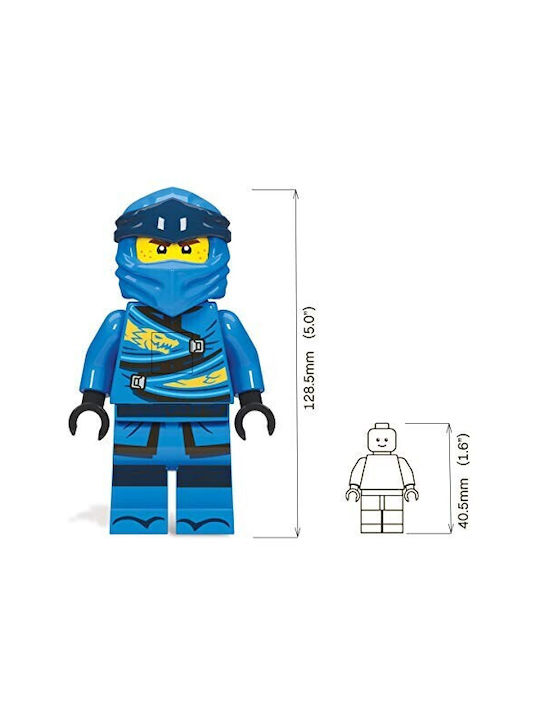 LEGO Lumini LED Lampă decorativă pentru copii Torch Ninjago Jay Albastru 13x13x19εκ.