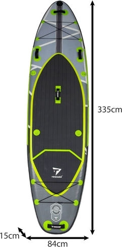 Trizand Φουσκωτή Σανίδα SUP με Μήκος 3.35m Γκρι