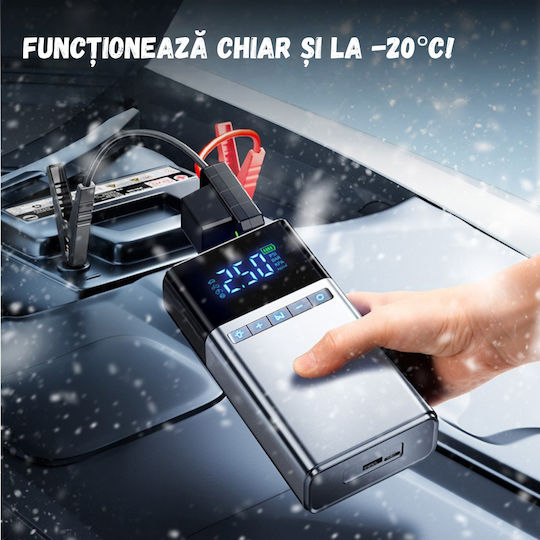 Starter Portabil Pentru Baterii Auto Și Motocicletă 12000mAh Cu Bancă De Alimentare USB Și Obiectiv 12V