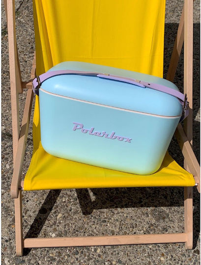 Polarbox Classic & Pop Style Portable Fridge 20lt Light Blue - Pink