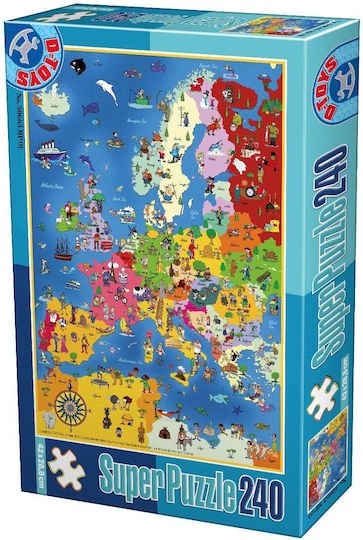 Παιδικό Puzzle Map για 3+ Ετών 240pcs D-Toys