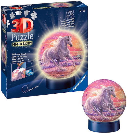 Puzzleball Horses on The Beach Night Light 72pcs Ravensburger
