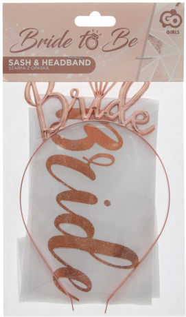 "bride To Be" Sash and Headband Set Rose Gold