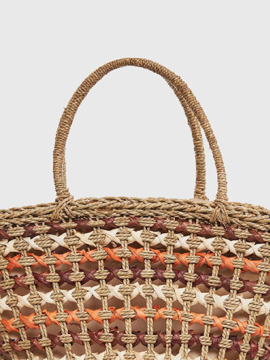 Funky Buddha Wicker Orange Beach Bag