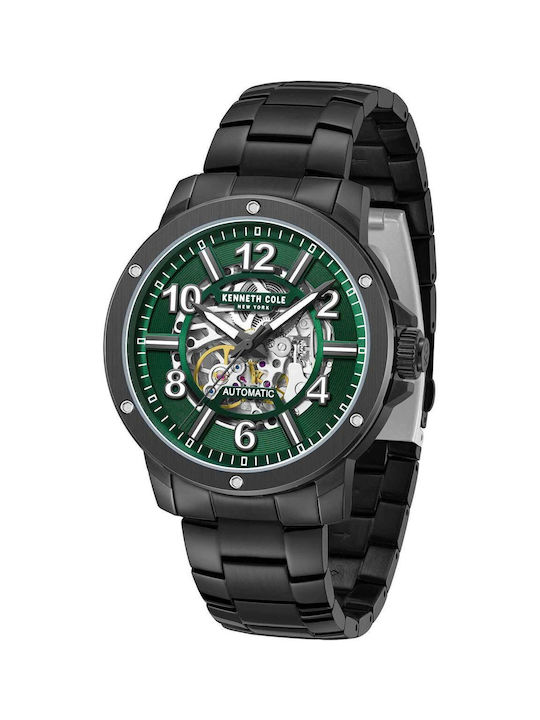 Kenneth Cole Men's Watch 44mm Automatic with Black Metal Bracelet